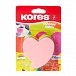 Kores Neonové bločky 70x70mm HEART tvar srdce , mix 5 barev