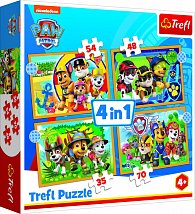 Trefl Puzzle Tlapková patrola - Prázdniny 4v1