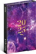 Diář 2025: Galaxie - týdenní, magnetický, 11 × 16 cm