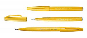 Popisovač Pentel Touch Brush - žlutý
