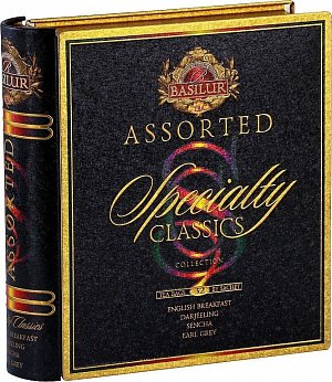 BASILUR Book Specialty dárková sada 32 černých čajů v plechovce