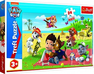 Puzzle Maxi Zábava na dece Paw Patrol/Tlapková patrola 24ks 60x40cm v krabici 40x27x4,5cm