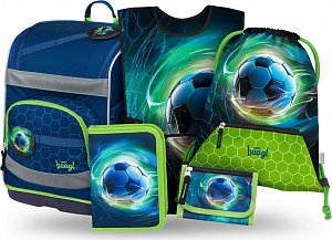 BAAGL SET 5 Zippy Plus Fotbalový Míč: aktovka, penál, sáček, zástěra, peněženka 