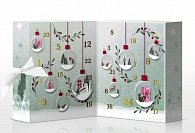 YANKEE CANDLE Dárková sada Adventní kalendář kniha (12 × votivní svíčka ve skle + 12 × čajová svíčka + 1 x skleněný svícen)