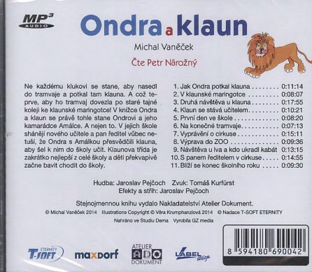 Náhled Ondra a klaun - CD (Čte Petr Nárožný)