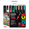 Posca sada popisovačů PC-5M, CHRISTMAS, 1,8 - 2,5 mm, mix vánočních barev (8 ks)