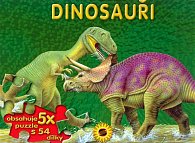 Dinosauři - puzzle (zelená) 