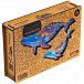 UNIDRAGON dřevěné puzzle - Velryby, velikost S (25x15cm)