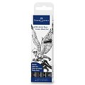 Faber - Castell Popisovač Pitt Artist Pen Comic - černé 4 ks