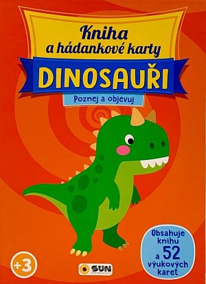 Kniha a hádankové karty Dinosauři - Poznej a objevuj