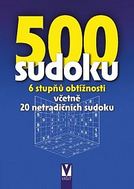 500 sudoku - 6 stupňů obtížnosti včetně 20 netradičních sudoku (modré)