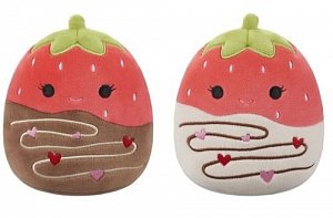 Squishmallows 1+1 Jahody v čokoládě Scarlet 20 cm