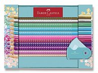 Faber - Castell Pastelky SPARKLE 20 ks + ořezávátko