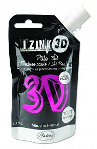 Reliéfní pasta 3D IZINK - orchid, perleťová růžová, 80 ml