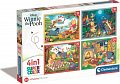 Puzzle Medvídek Pú 4v1 (12+16+20+24 dílků)