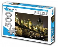 Puzzle č. 10 - Noční Praha - 500 dílků