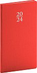 Diář 2024: Capys - červený, kapesní, 9 × 15,5 cm