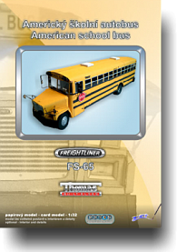 Americký školní autobus Freightliner FS-65 - Stavebnice papírového modelu