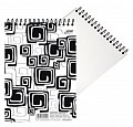 Blok BLACK & WHITE s horní plastovou spirálou A6, linka, 50 listů
