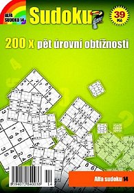 Sudoku 14 - 200x pět úrovní obtížnosti
