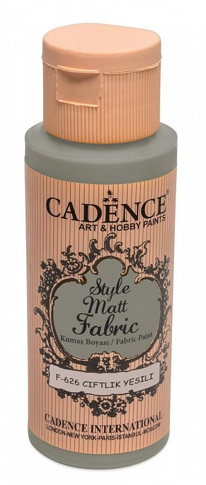 Textilní barva Cadence Style Matt Fabric - tmavá zelená / 50 ml