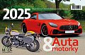 Kalendář 2025 Auta a motorky, stolní, týdenní, 225 x 150 mm