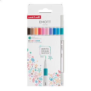UNI EMOTT liner sada, PASTEL, 10 ks, mix barev