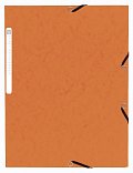 Exacompta spisové desky s gumičkou a štítkem, A4 maxi, prešpán, oranžové - 10ks