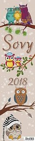 Kalendář nástěnný 2018 - Sovy