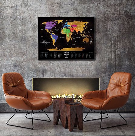 Náhled Stírací mapa světa Travel Map Black World