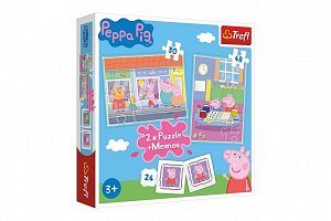 Trefl Puzzle Peppa Pig / 30+48 dílků+pexeso