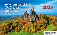 Kalendář stolní 2025 - 55 turistických nej Čech, Moravy a Slezska