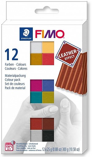 FIMO sada 12 barev x 25 g - Leather