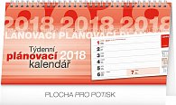 Kalendář stolní 2018 - Plánovací řádkový, 25 x 12,5 cm