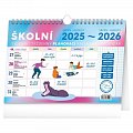 Školní plánovací kalendář s háčkem 2026, 30 × 21 cm