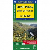 1:100T (12)-Okolí Prahy,Brdy,Berounka (turistická mapa)