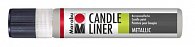 Marabu Candle Liner na svíčky - metalický stříbrný 25 ml