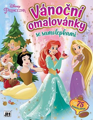 Princezny - Vánoční omalovánky se samolepkami