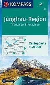 Jungfrau-Region, Thunersee, Brienzersee 1:40 000 / turistická mapa KOMPASS 84