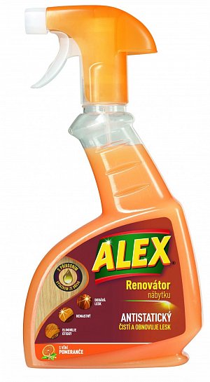 Marca Alex - renovátor čistič nábytku antistatický, sprej, 375 ml, pomeranč