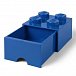 Úložný box LEGO s šuplíkem 4 - modrý