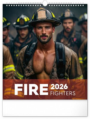 Kalendář 2026 nástěnný: Dreamy Firefighters, 30 x 34 cm