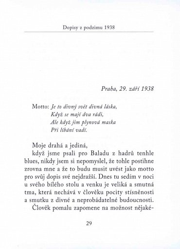 Náhled Dopisy z podzimu 1938