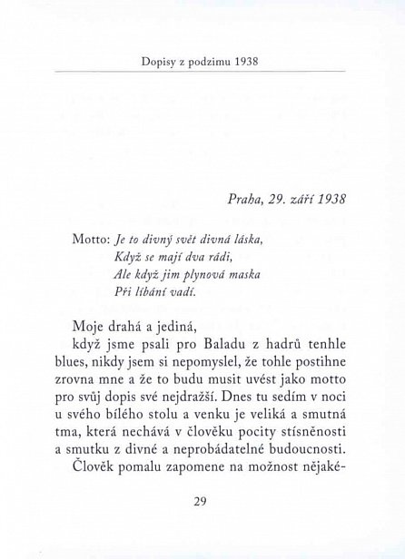 Náhled Dopisy z podzimu 1938