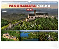 Kalendář 2024 nástěnný: Panoramata Česka, 48 × 33 cm