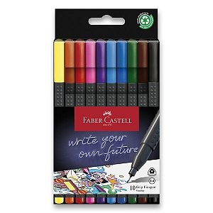 Faber - Castell Popisovač Fineliner GRIP 0,4 mm - sada 10 ks