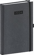 Diář 2024: Diario - šedý, denní, 15 × 21 cm