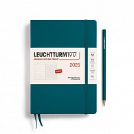 Leuchtturm1917 Weekly Planner & Notebook Medium (A5) 2025 Pacific Green