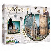 Puzzle 3D Harry Potter: Bradavice, Velká síň 850 dílků