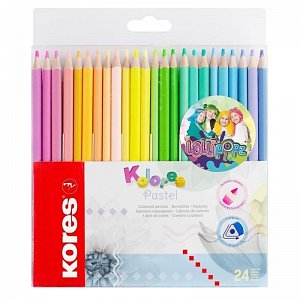 Trojhranné pastelky Kores Kolores Pastel LOLLIPOPZ - 24 barev